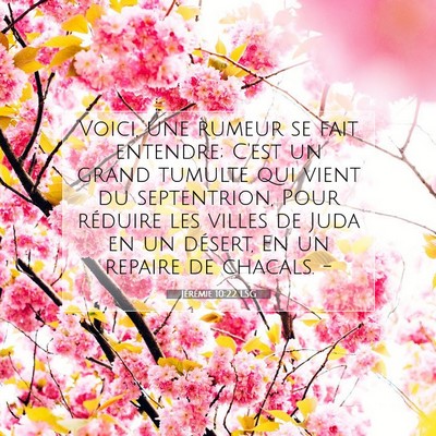 Jérémie 10:22 LSG Image du verset biblique