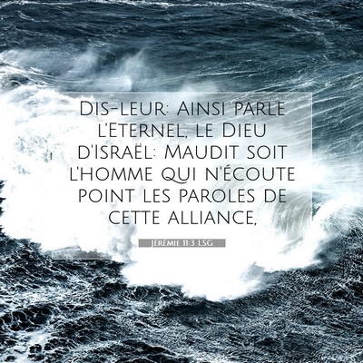 Jérémie 11:3 Verset biblique expliqué