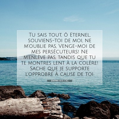 Jérémie 15:15 LSG Image du verset biblique