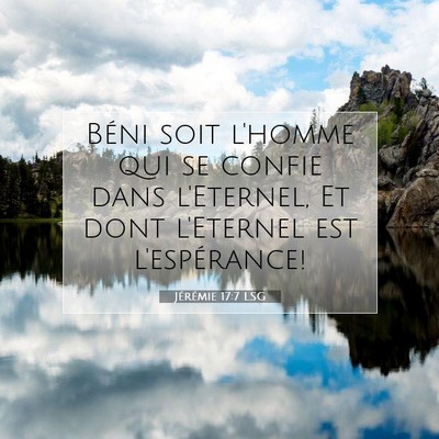 Jérémie 17:7 LSG Image du verset biblique