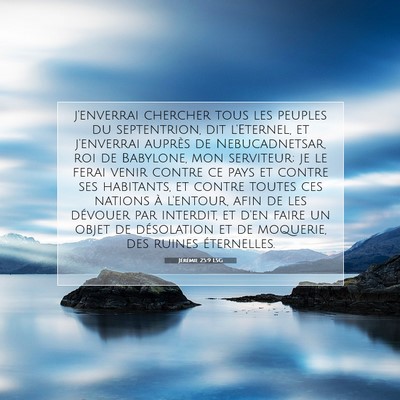 Jérémie 25:9 LSG Image du verset biblique