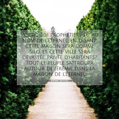 Jérémie 26:9 Verset biblique expliqué