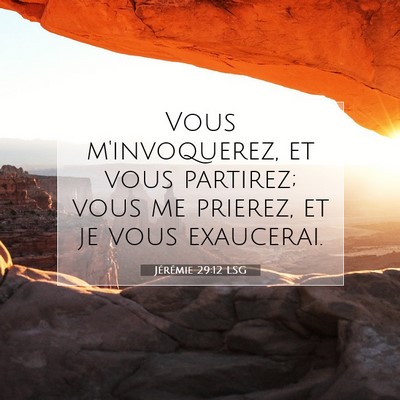 Jérémie 29:12 LSG Image du verset biblique