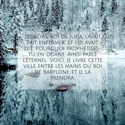 Jérémie 32:3 Verset biblique expliqué