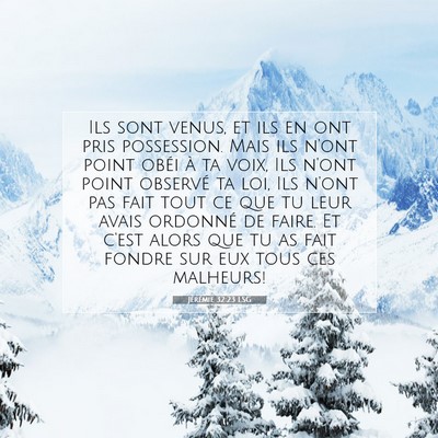 Jérémie 32:23 Verset biblique expliqué