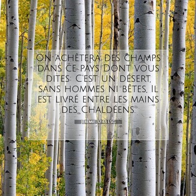 Jérémie 32:43 Verset biblique expliqué