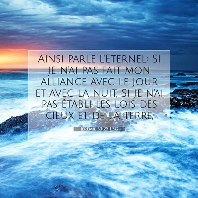 Jérémie 33:25 Verset biblique expliqué