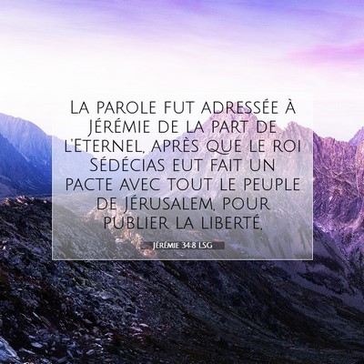 Jérémie 34:8 Verset biblique expliqué