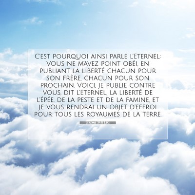 Jérémie 34:17 Verset biblique expliqué