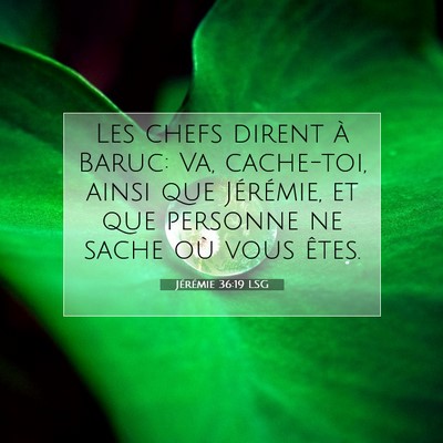 Jérémie 36:19 Verset biblique expliqué