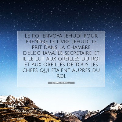 Jérémie 36:21 Verset biblique expliqué