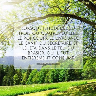 Jérémie 36:23 Verset biblique expliqué