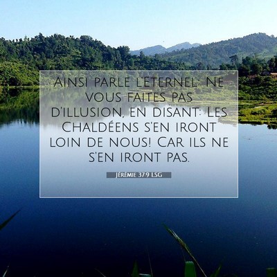 Jérémie 37:9 Verset biblique expliqué