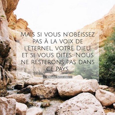 Jérémie 42:13 Verset biblique expliqué