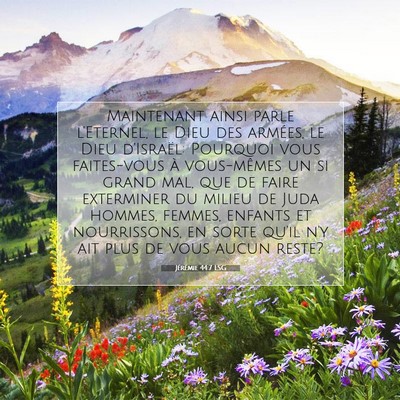 Jérémie 44:7 Verset biblique expliqué