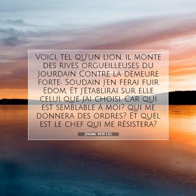 Jérémie 49:19 LSG Image du verset biblique