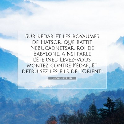 Jérémie 49:28 LSG Image du verset biblique