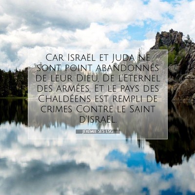 Jérémie 51:5 Verset biblique expliqué