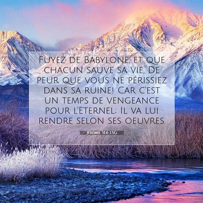 Jérémie 51:6 Verset biblique expliqué