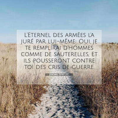 Jérémie 51:14 LSG Image du verset biblique