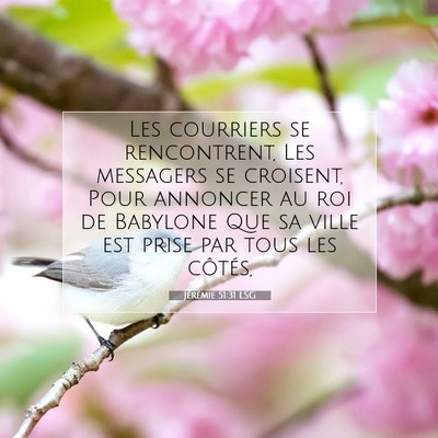 Jérémie 51:31 LSG Image du verset biblique