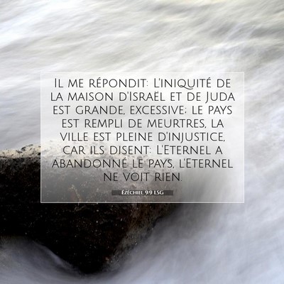 Ézéchiel 9:9 LSG Image du verset biblique