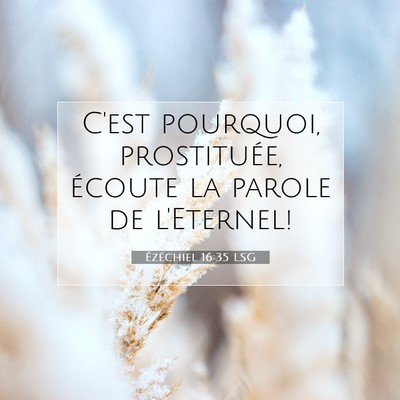 Ézéchiel 16:35 Verset biblique expliqué