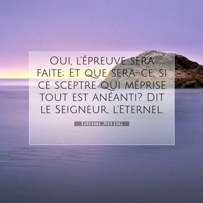 Ézéchiel 21:13 Verset biblique expliqué