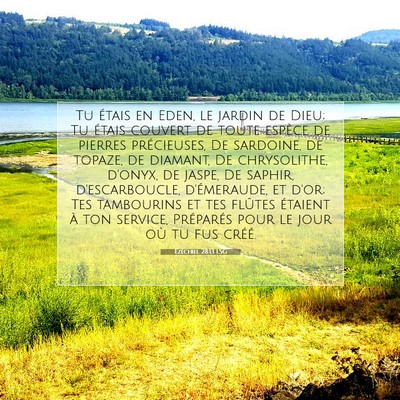 Ézéchiel 28:13 LSG Image du verset biblique