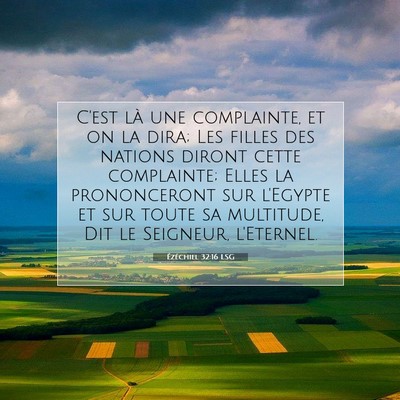 Ézéchiel 32:16 LSG Image du verset biblique