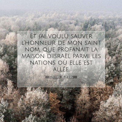 Ézéchiel 36:21 LSG Image du verset biblique