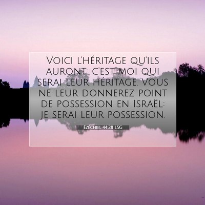 Ézéchiel 44:28 Verset biblique expliqué