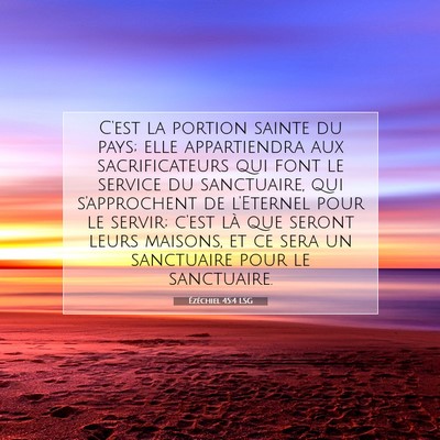 Ézéchiel 45:4 Verset biblique expliqué