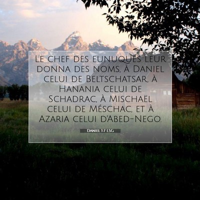 Daniel 1:7 Verset biblique expliqué