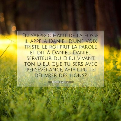Daniel 6:20 Verset biblique expliqué