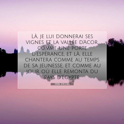 Osée 2:15 LSG Image du verset biblique