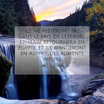 Osée 9:3 LSG Image du verset biblique