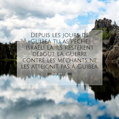 Osée 10:9 Verset biblique expliqué