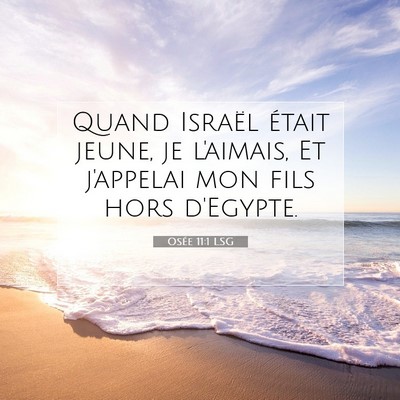 Osée 11:1 Verset biblique expliqué