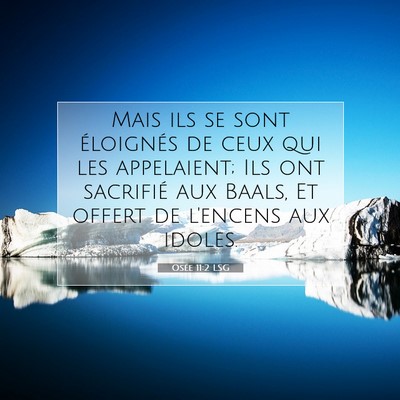 Osée 11:2 LSG Image du verset biblique