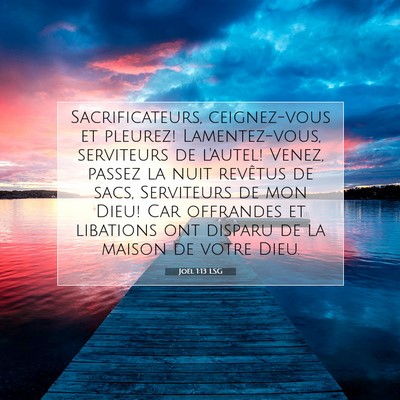 Joël 1:13 Verset biblique expliqué