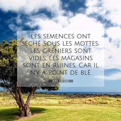 Joël 1:17 Verset biblique expliqué