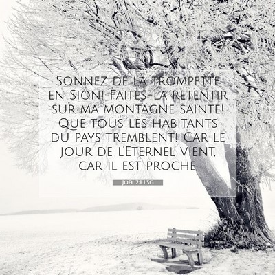 Joël 2:1 LSG Image du verset biblique