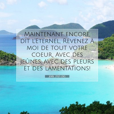 Joël 2:12 LSG Image du verset biblique