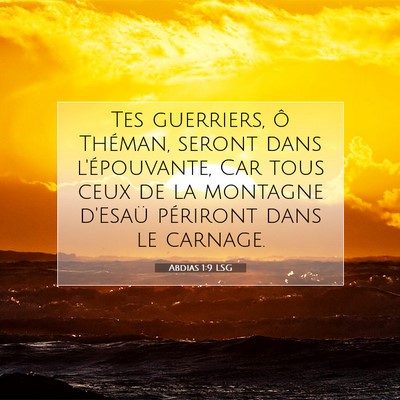Abdias 1:9 Verset biblique expliqué