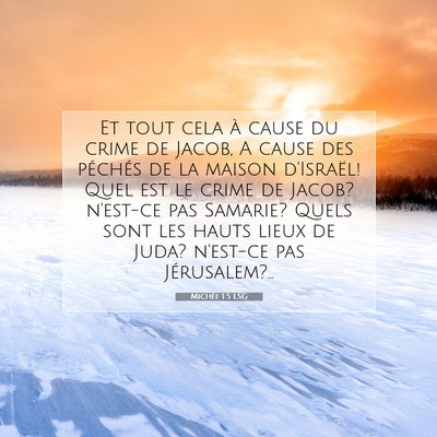 Michée 1:5 Verset biblique expliqué
