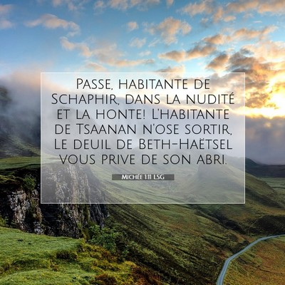 Michée 1:11 Verset biblique expliqué