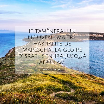 Michée 1:15 Verset biblique expliqué