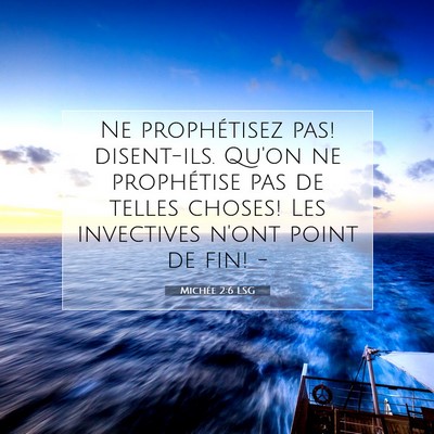 Michée 2:6 LSG Image du verset biblique