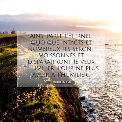 Nahum 1:12 Verset biblique expliqué